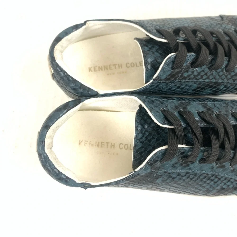 Kenneth Cole Kam Snake-Embossed Lace Up Sneakers - Size 6.5 - Picture 8 of 11